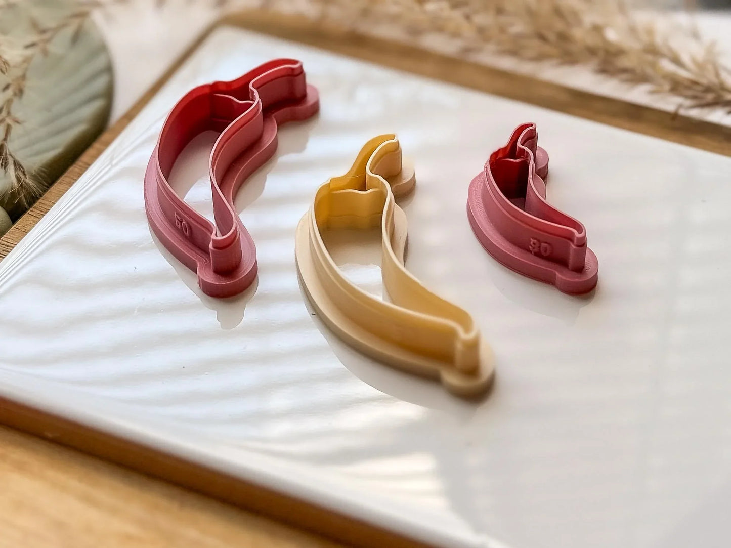 Chili Pepper Clay Cutter Rounded, detailed spicy chili shaped cutter for clay, 5 sizes to choose from, Made in the UK-Food Themed Cutters