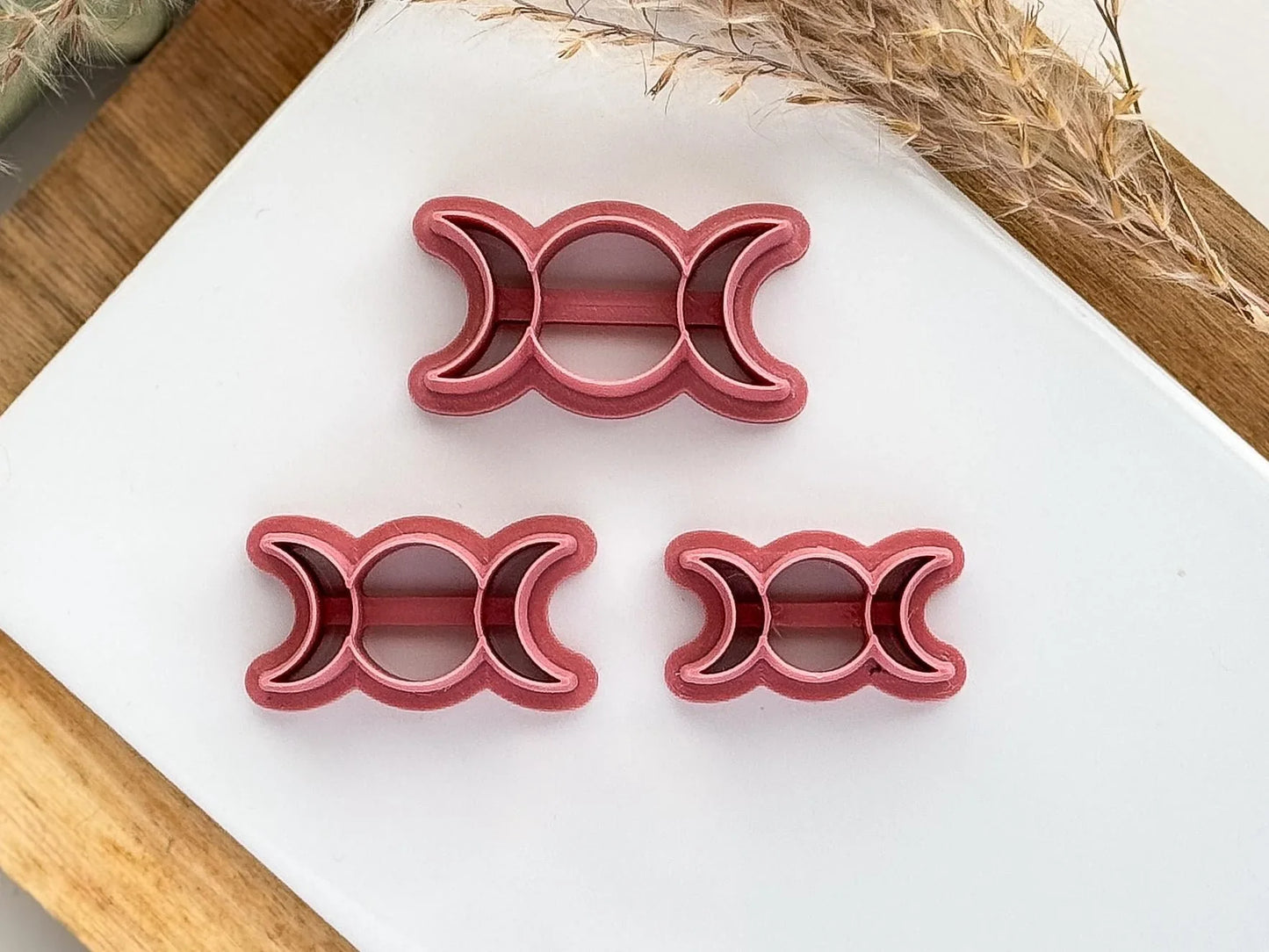 Triple Goddess Symbol Cutter, pagan symbol cutters for polymer clay, silver clay, and similar.-Gothic / Alt Cutters