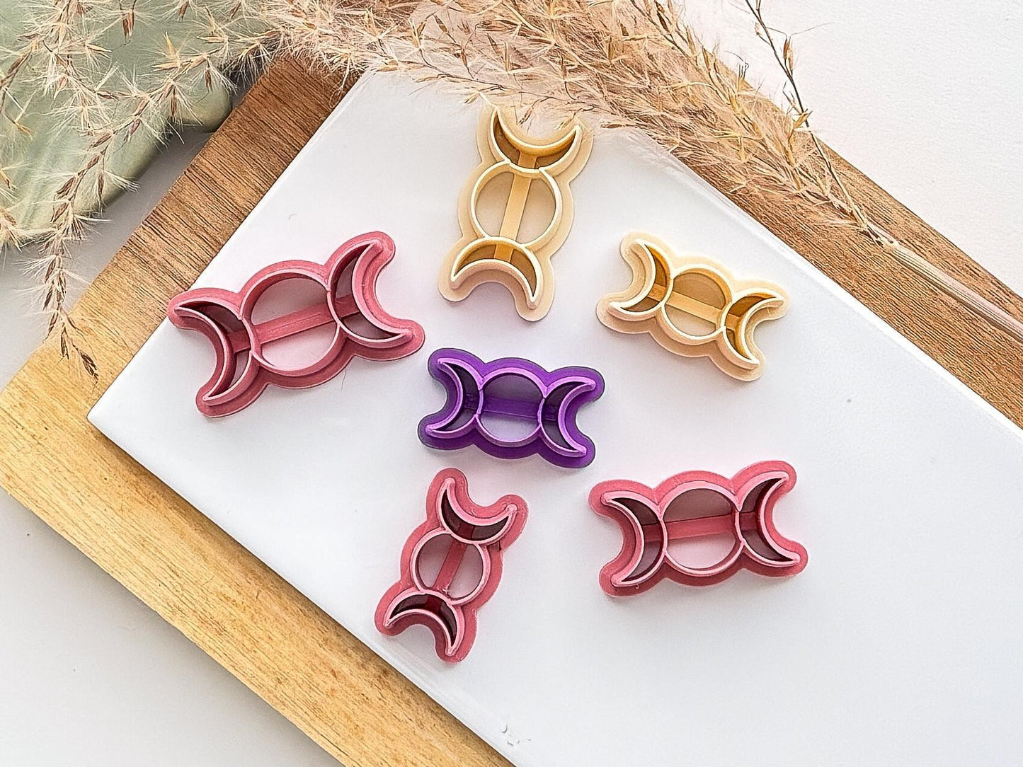 Triple Goddess Symbol Cutter, pagan symbol cutters for polymer clay, silver clay, and similar.-Gothic / Alt Cutters