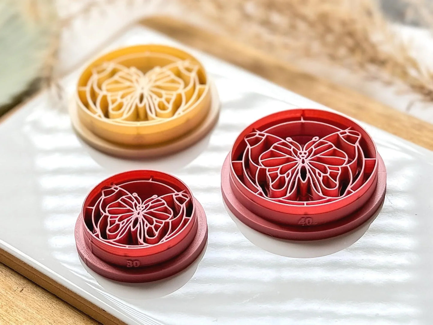 Butterfly Frame Clay Cutter, stained glass style cutter for polymer clay and silver clay, various sizes available, made in the UK-Animal & Nature Cutters