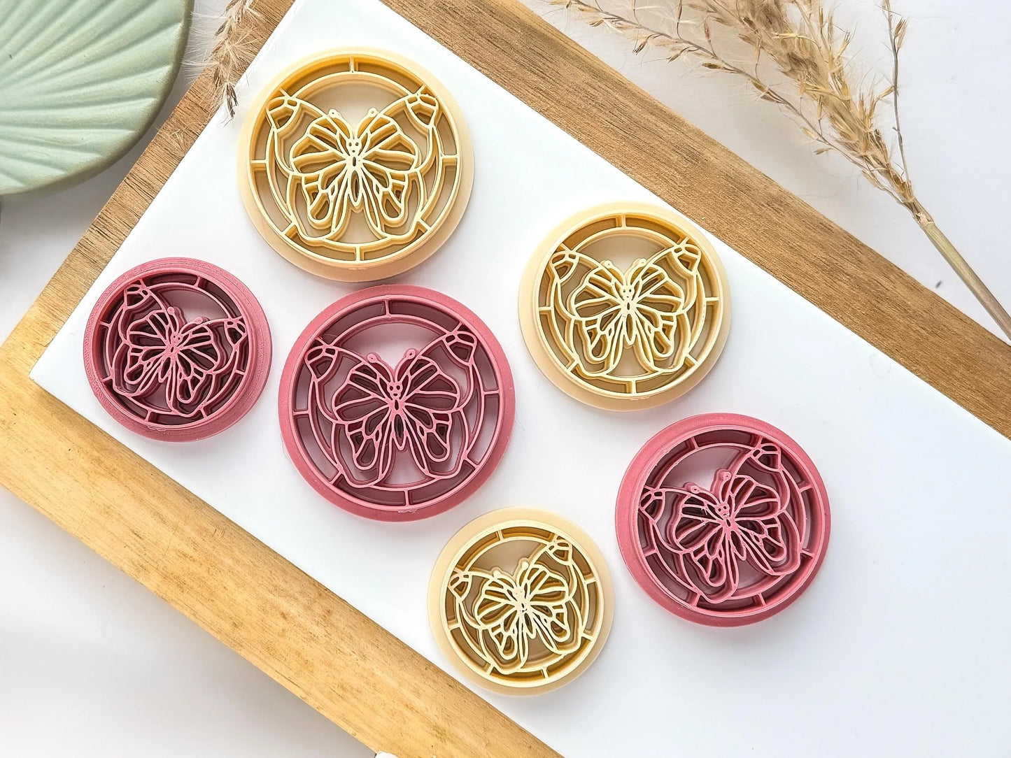 Butterfly Frame Clay Cutter, stained glass style cutter for polymer clay and silver clay, various sizes available, made in the UK-Animal & Nature Cutters