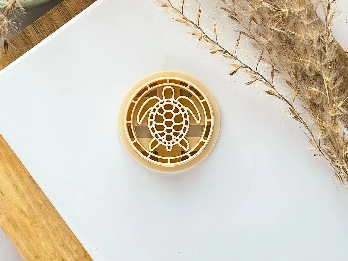 Turtle Frame Clay Cutter, stained glass effect sea turtle cutter for polymer clay and silver clay, various sizes available, made in the UK-Animal & Nature Cutters