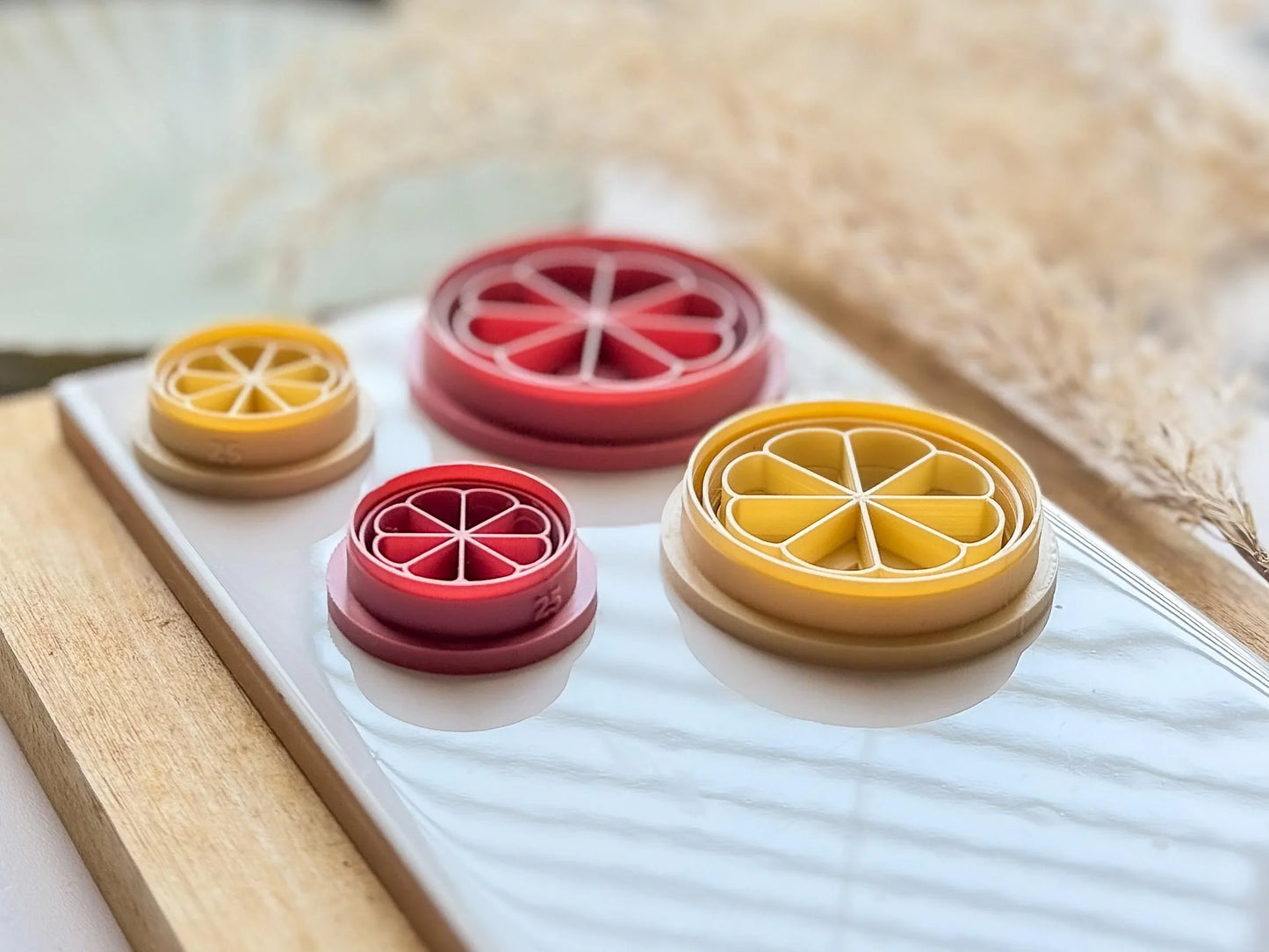 Lime Slice Clay Cutter, citrus fruit lemon or lime slice shaped cutter for polymer clay, 5 sizes available, Made in the UK-Food Themed Cutters