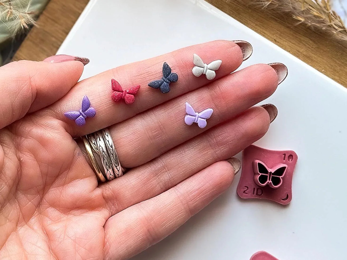 Micro Butterfly Clay Cutter, set of 6 miniature cutters or single cutter measuring 1cm with an imprint depth of 2mm-Micro Clay Cutters