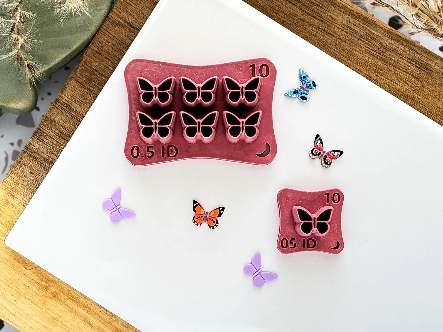 Thin Clay Cutter Mini Butterfly, set of 6 miniature cutters or single cutter for very thin clay-Micro Clay Cutters