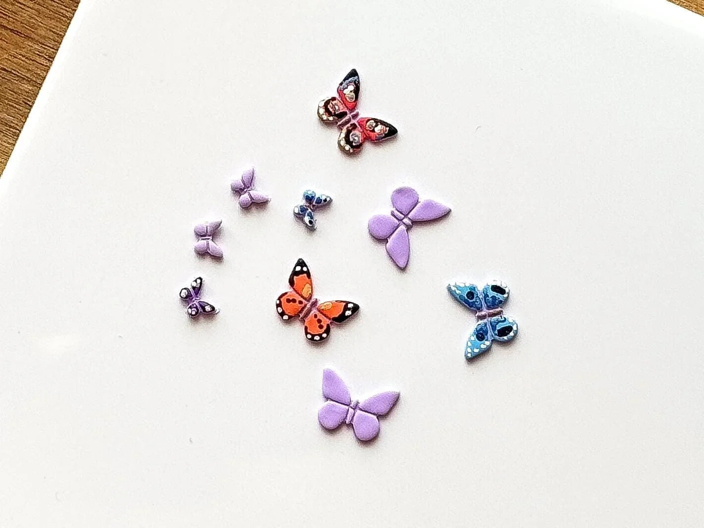 Thin Clay Cutter Mini Butterfly, set of 6 tiny 5 mm miniature cutters or single cutter for very thin clay-Micro Clay Cutters