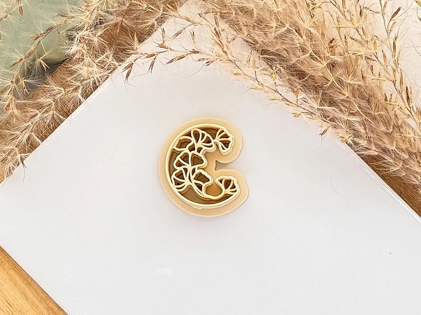 Moon Vine Clay Cutter, leafy imprint all-in-one clay cutter and stamp for celestial clay designs, 5 Sizes available - UK Made-Celestial Cutters