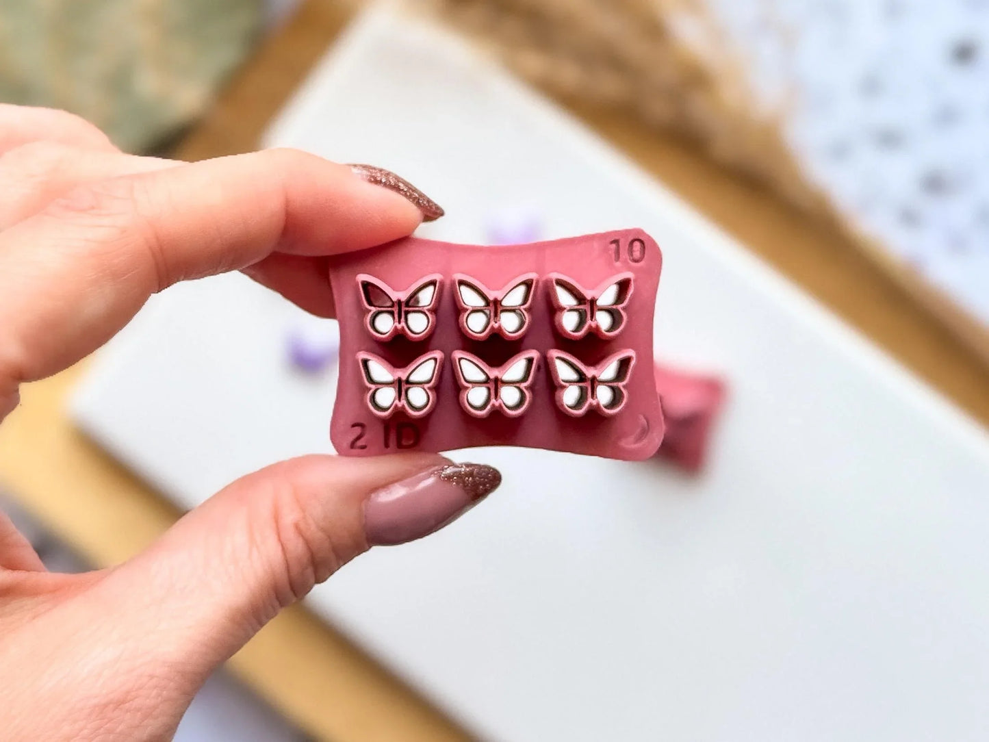 Micro Butterfly Clay Cutter, set of 6 miniature cutters or single cutter measuring 1cm with an imprint depth of 2mm-Micro Clay Cutters