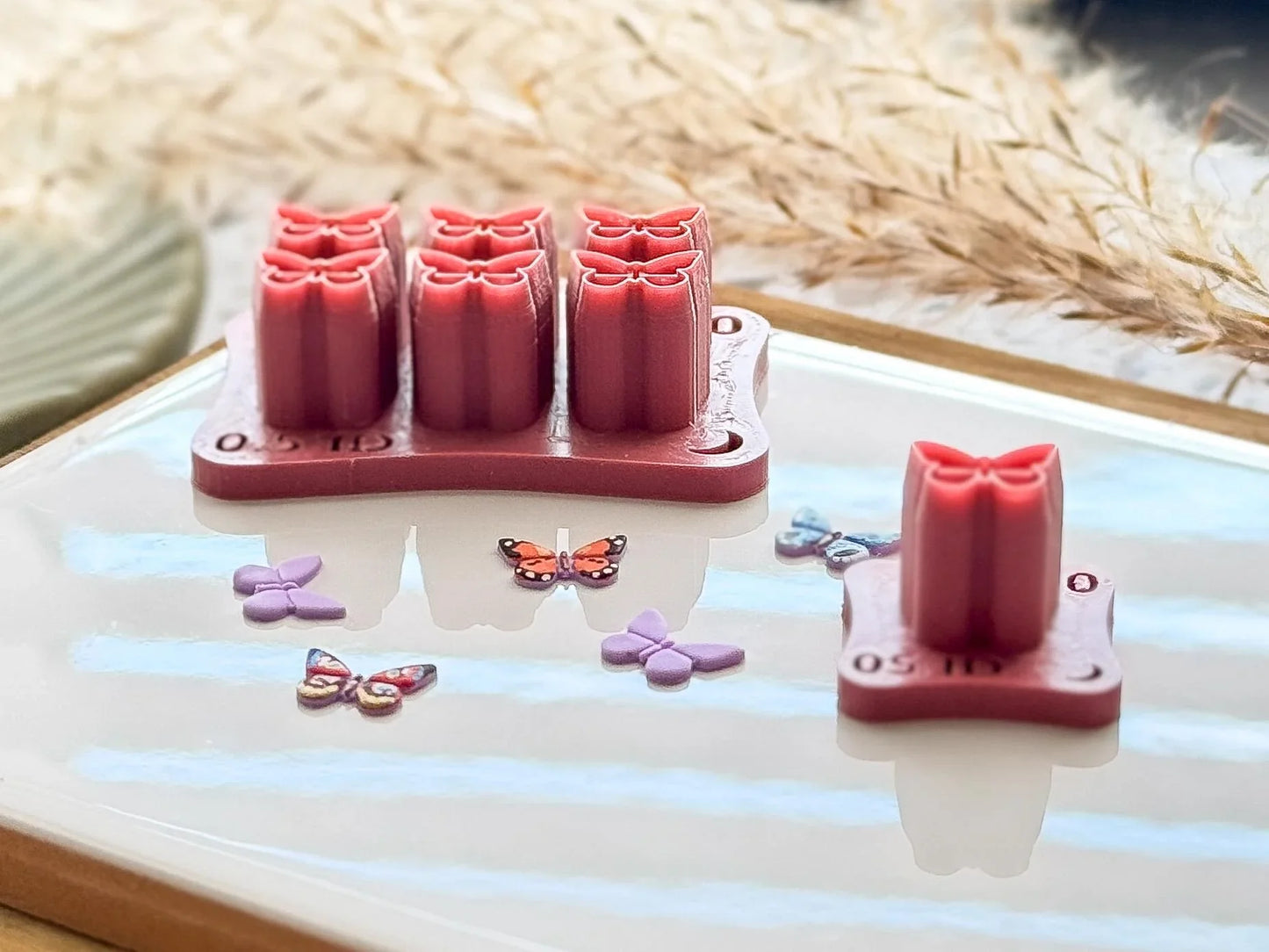 Thin Clay Cutter Mini Butterfly, set of 6 miniature cutters or single cutter for very thin clay-Micro Clay Cutters