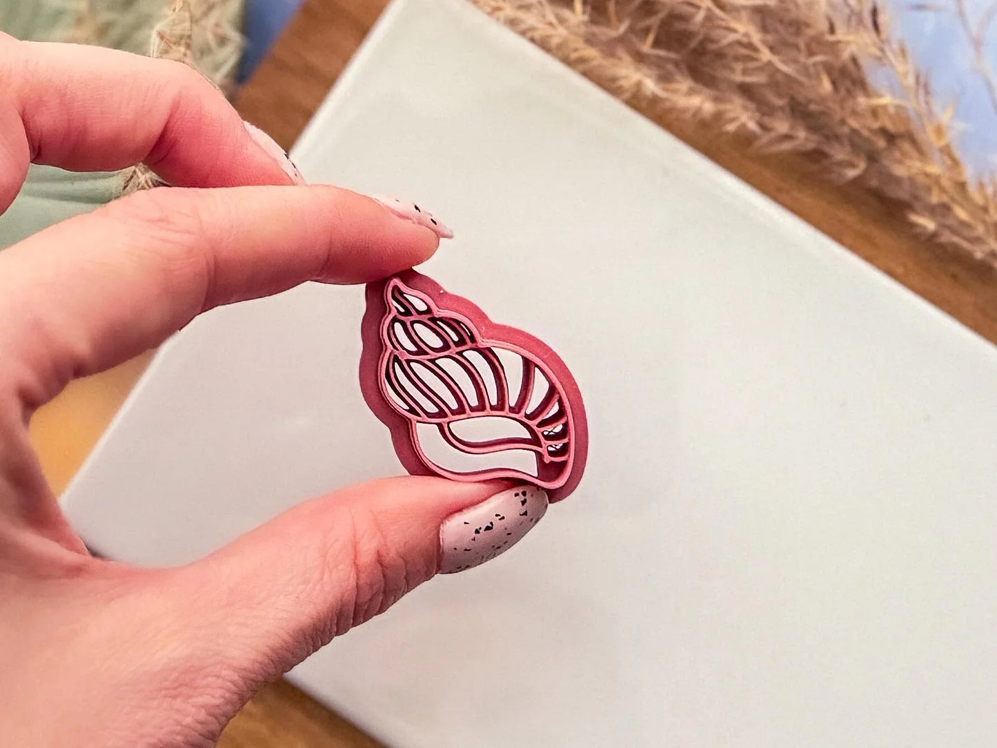 Sea Shell Cutter, cone / conch shell cutter for use with polymer clay and silver clay, five sizes available, UK made-Summer Cutters