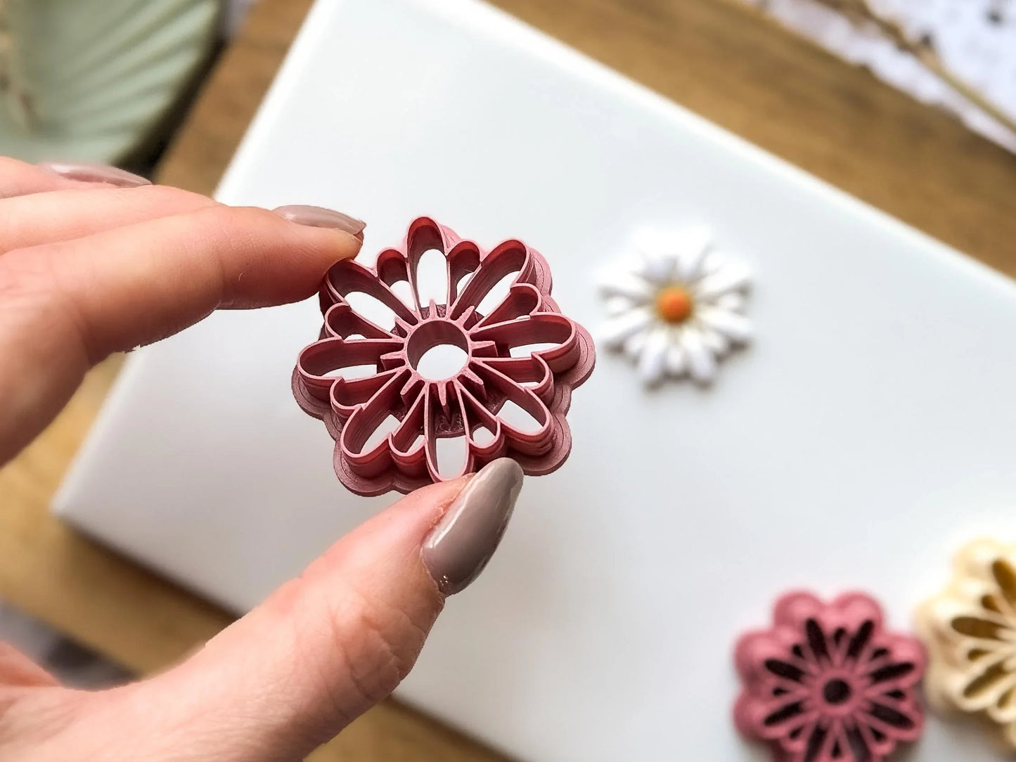 Daisy Flower Clay Cutter, detailed cutter for polymer clay and silver clay crafts, UK made-Floral Clay Cutters