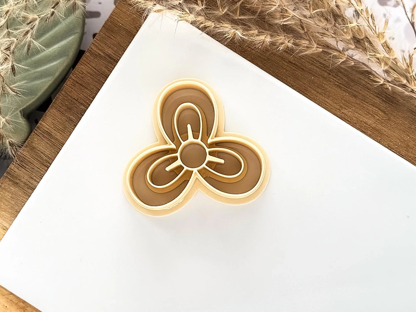 Flower Clay Cutter, detailed 3 petal flower cutter for polymer clay and silver clay crafts, 2 - 4.5 cm, UK made-Floral Clay Cutters