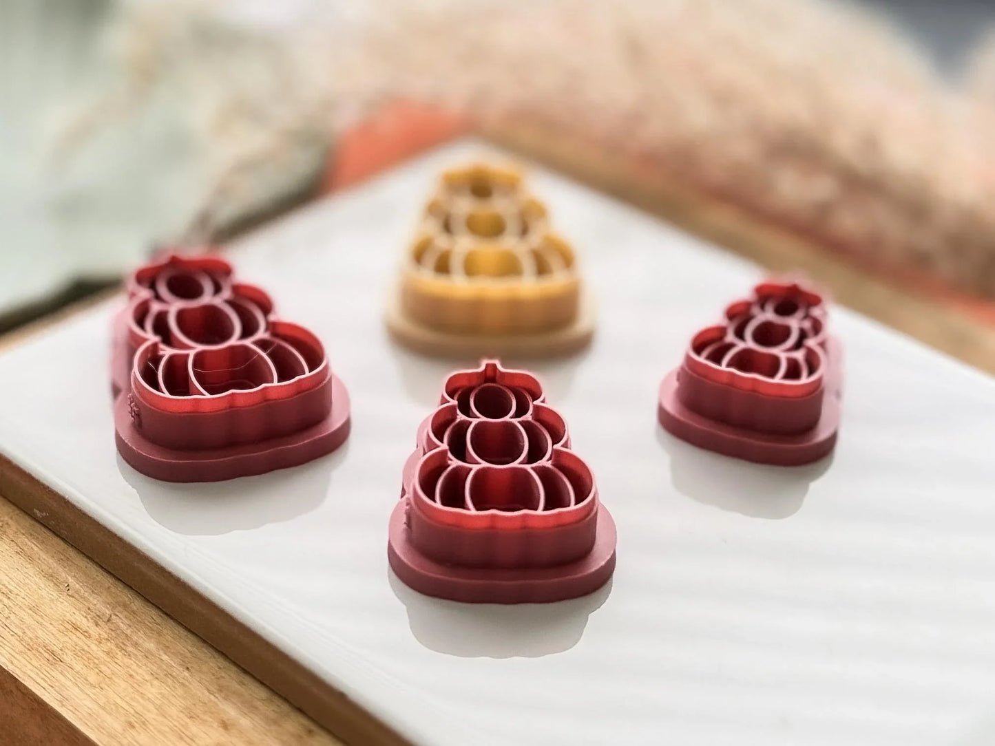 Pumpkin Stack Cutter, triple pumpkin pile cutter for polymer clay and silver clay, UK made-Halloween / Goth Cutters