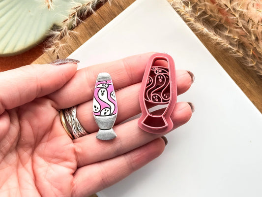 Halloween ghostly lava lamp cutter, cutter for polymer clay and silver clay, UK made-Halloween / Goth Cutters