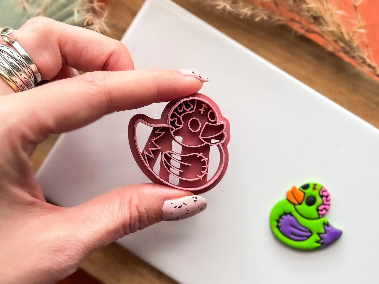 Zombie Duck Clay Cutter, Halloween spooky duck cutter for polymer and silver clay, Made in the UK-Gothic / Alt Cutters