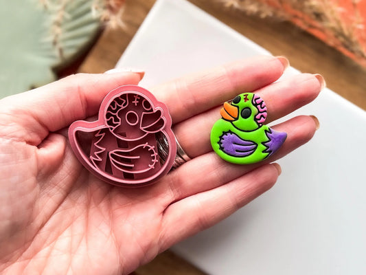 Zombie Duck Clay Cutter, Halloween spooky duck cutter for polymer and silver clay, Made in the UK-Gothic / Alt Cutters