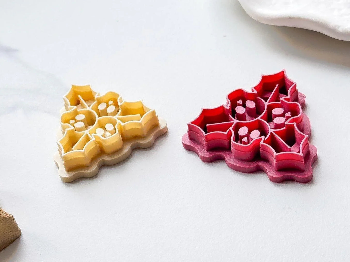 Spooky Christmas Clay Cutter | Skull Berry Holly Polymer Clay Cutters | Festive Clay Cutter | Clay Jewellery Tools | UK Made-Christmas / Winter