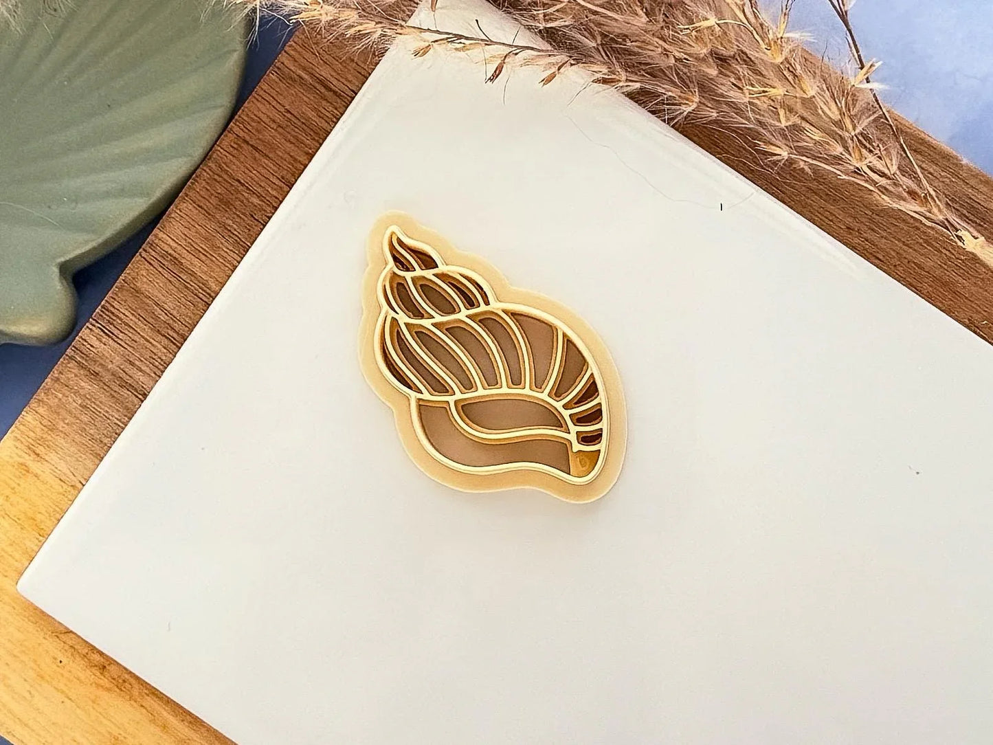 Sea Shell Cutter, cone / conch shell cutter for use with polymer clay and silver clay, five sizes available, UK made-Summer Cutters