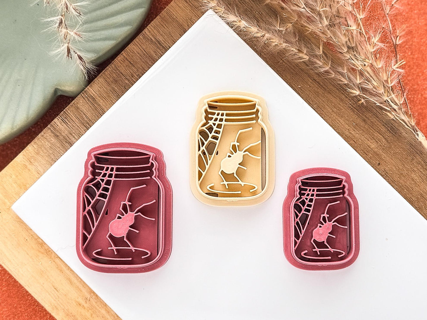 Spider Jar Clay Cutter, halloween or autumn themed cutter for polymer clay and silver clay, various sizes, UK made-Halloween / Goth Cutters