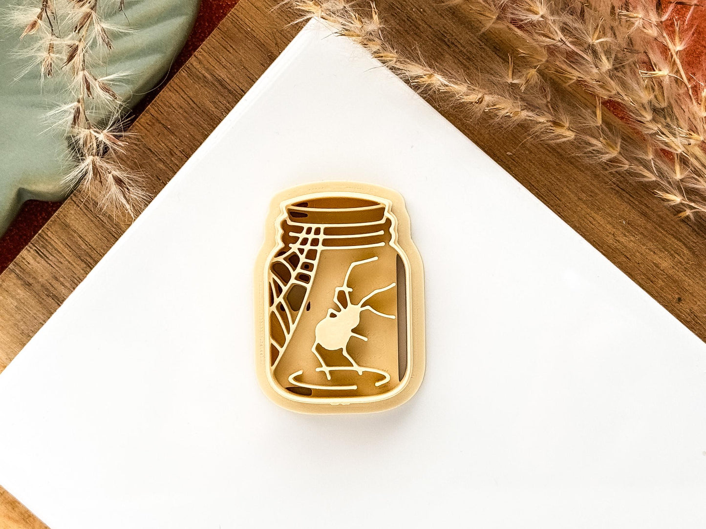 Spider Jar Clay Cutter, halloween or autumn themed cutter for polymer clay and silver clay, various sizes, UK made-Halloween / Goth Cutters