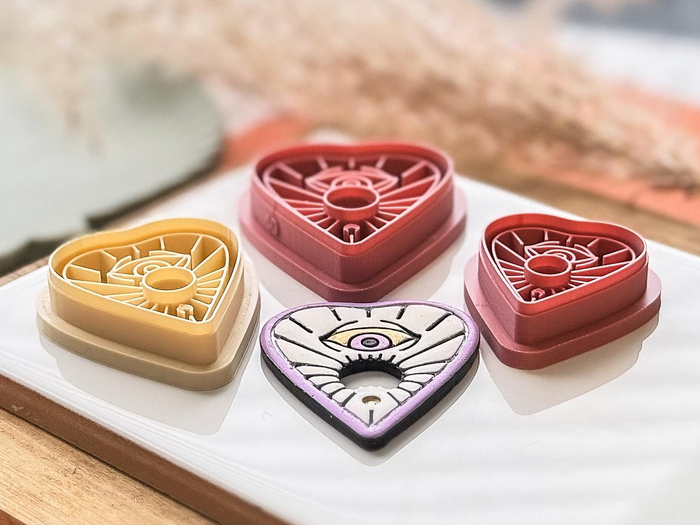 Planchette Clay Cutter, gothic halloween ouija cutter for polymer clay and silver clay, various sizes, UK made-Halloween / Goth Cutters