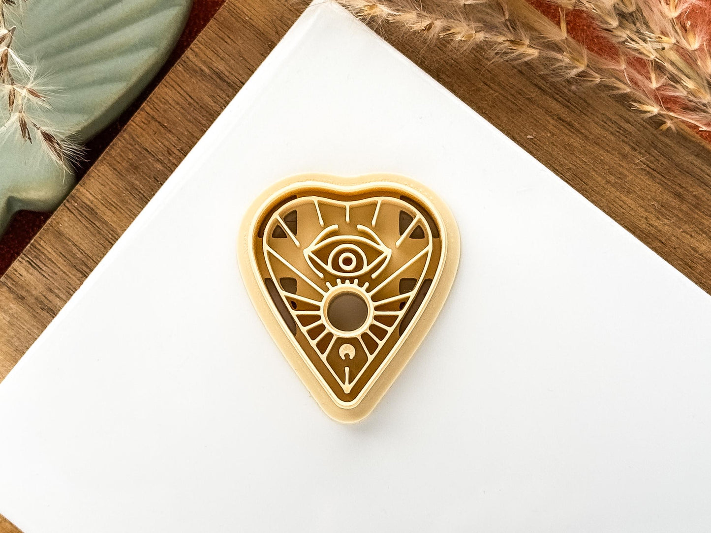 Planchette Clay Cutter, gothic halloween ouija cutter for polymer clay and silver clay, various sizes, UK made-Halloween / Goth Cutters