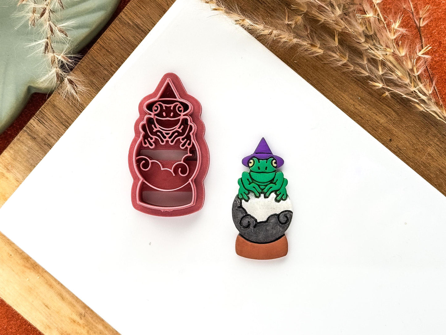 Wizard Frog Clay Cutter, mystical halloween themed cutter for polymer clay and silver clay, various sizes, UK made-Halloween / Goth Cutters