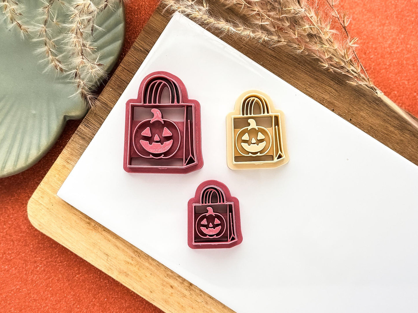 Halloween Clay Cutter Trick or Treat Bag, halloween themed cutter polymer clay and silver clay, UK made-Halloween / Goth Cutters