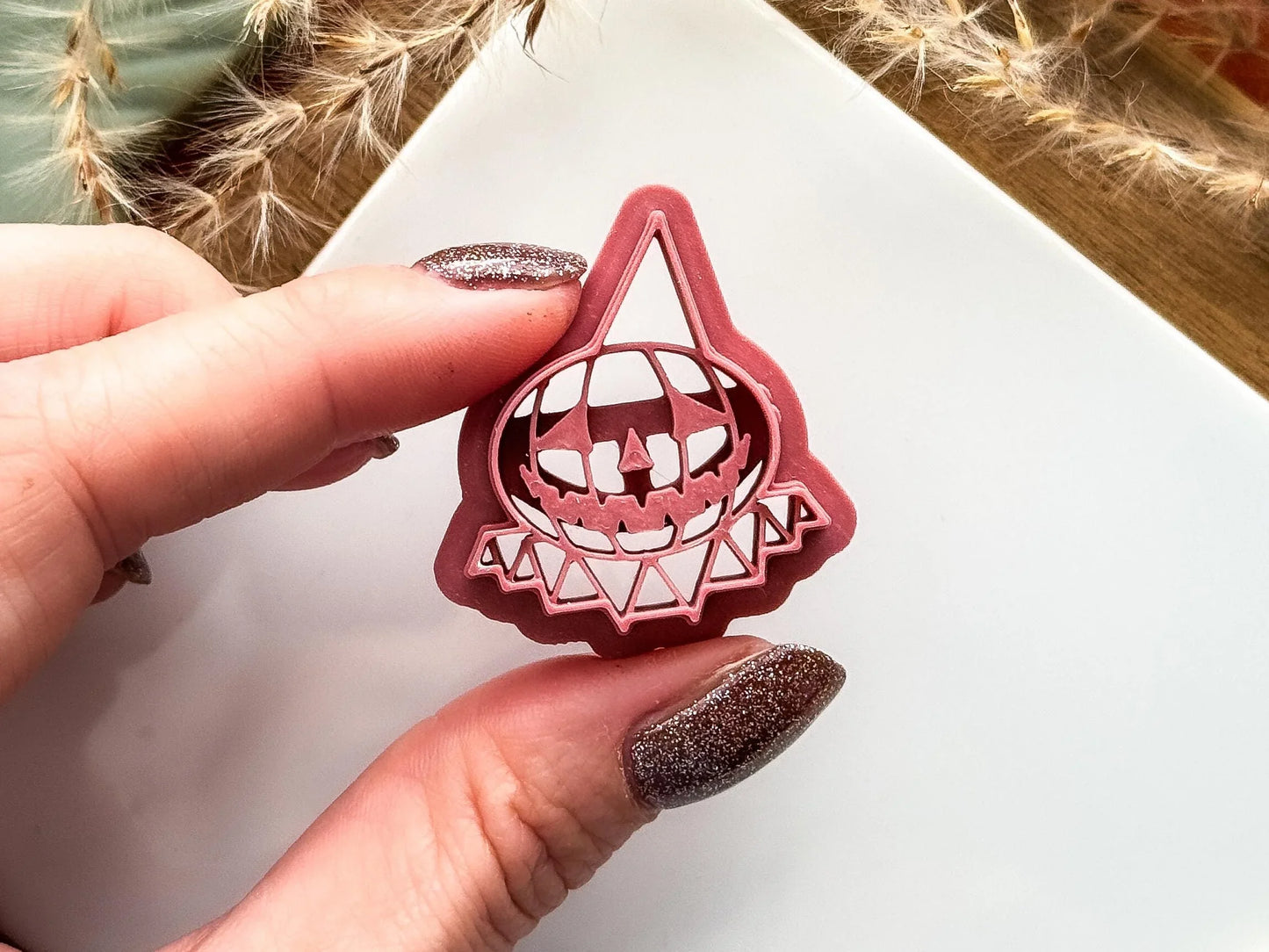Pumpkin Clown Cutter, spooky halloween cutter for polymer clay and silver clay, UK made-Halloween / Goth Cutters