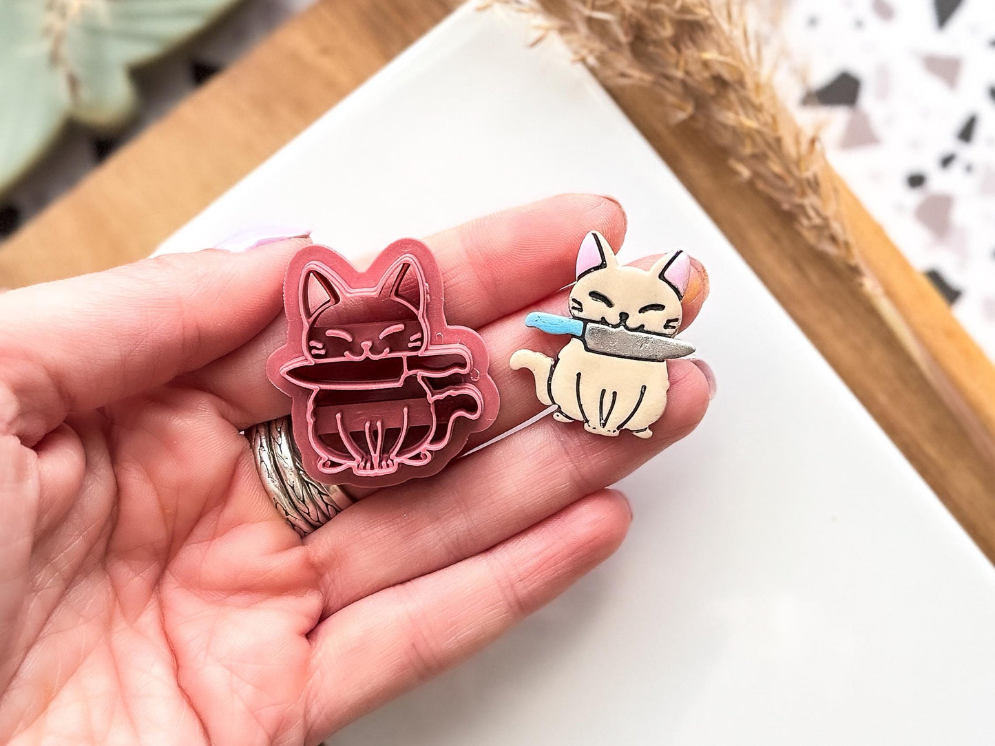 Bad Cat Clay Cutter, available in 2.5 - 4.5 cm sizes, made in the UK-Animal & Nature Cutters
