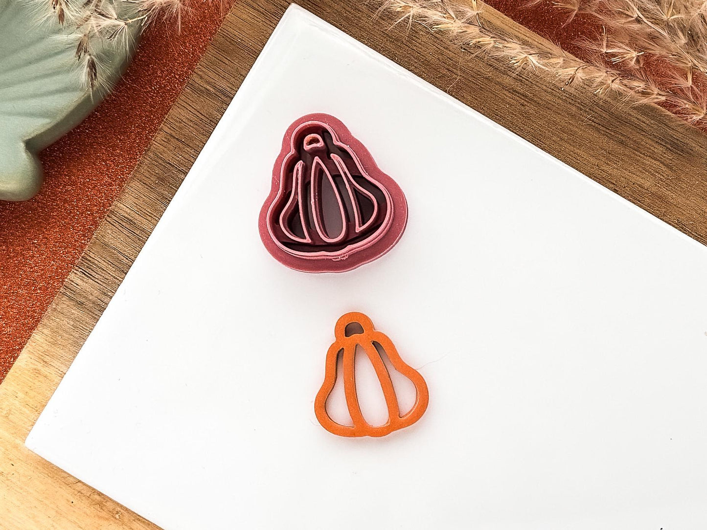 Polymer Clay Cutter Set of Pumpkins, 4 different outline style pumpkin shapes, various sizes-Halloween / Goth Cutters