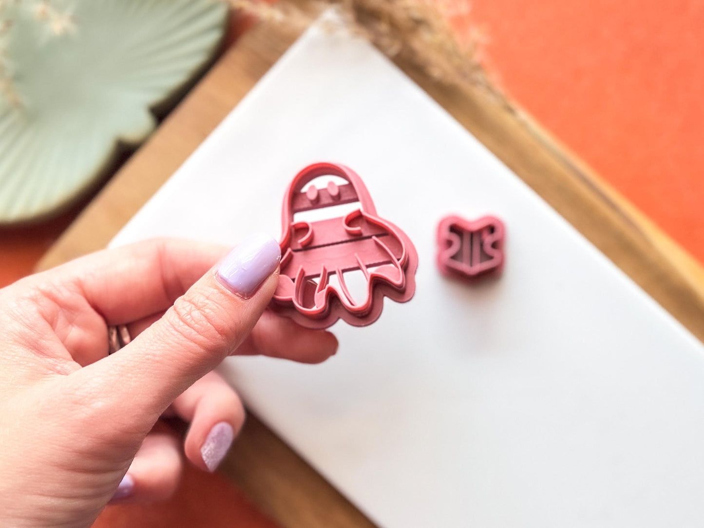Ghost Clay Cutter Boy: Male ghost shaped cutter with open book, 5 sizes available, UK Made-Halloween / Goth Cutters
