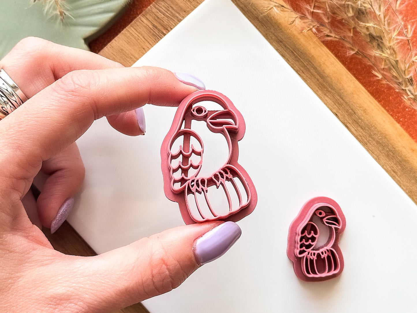 Crow and Pumpkin Polymer Clay Cutter, Halloween clay cutter, 5 sizes available, UK Made-Halloween / Goth Cutters