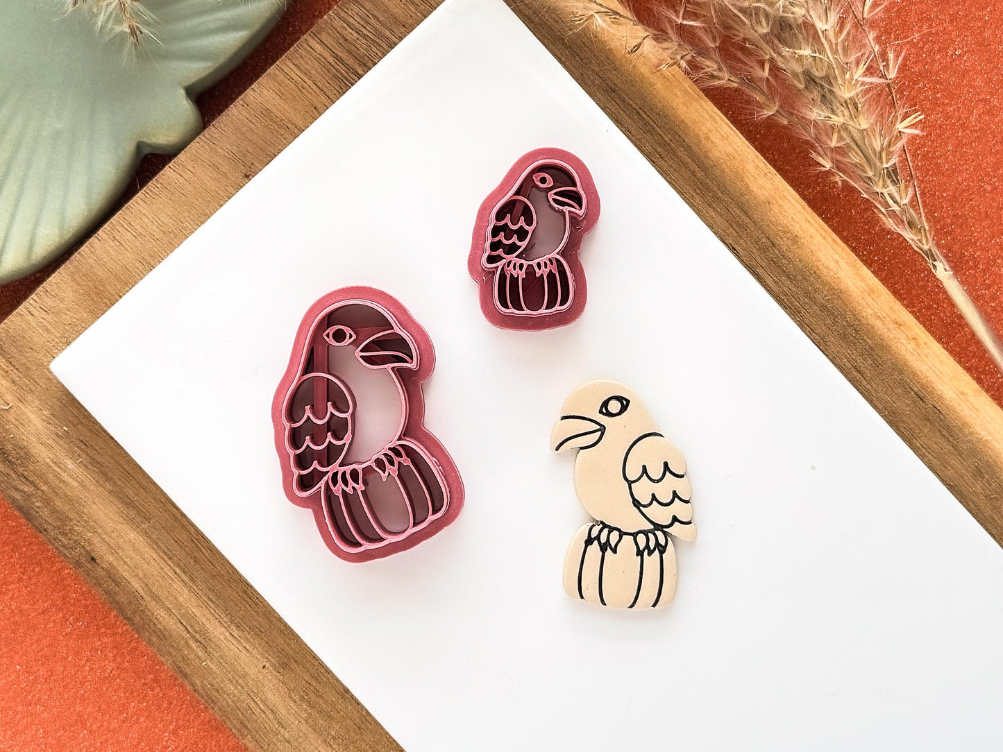 Crow and Pumpkin Polymer Clay Cutter, Halloween clay cutter, 5 sizes available, UK Made-Halloween / Goth Cutters