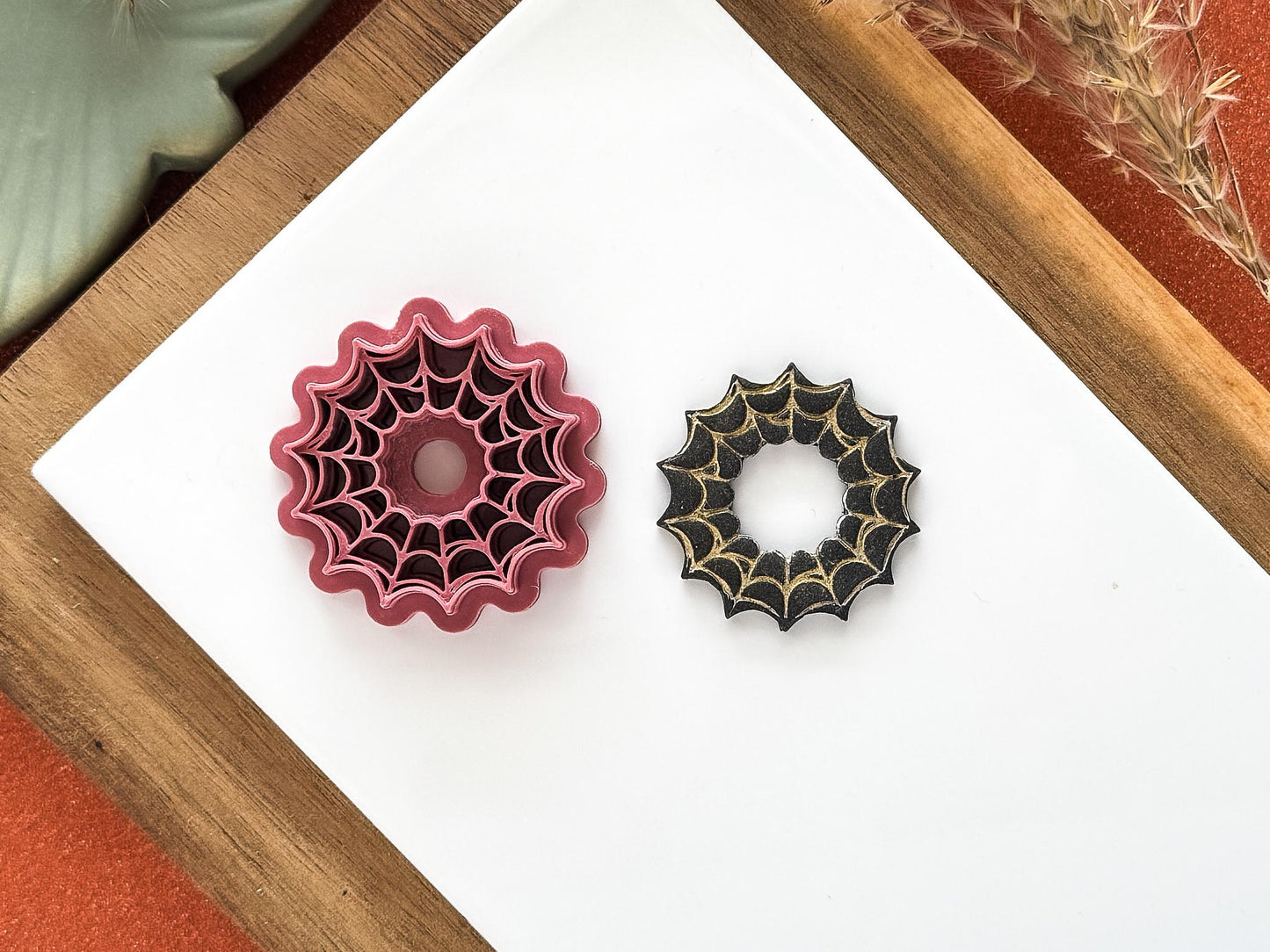 Web Polymer Clay Cutter, Halloween Hoop Shaped Clay Cutter, 5 sizes available, UK Made-Halloween / Goth Cutters