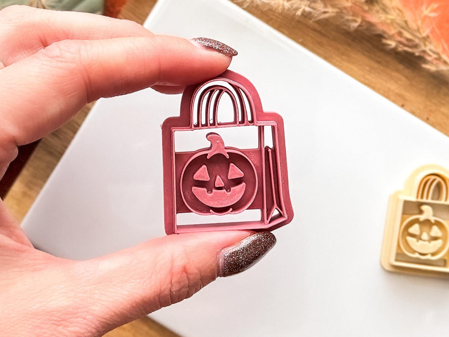 Halloween Clay Cutter Trick or Treat Bag, halloween themed cutter polymer clay and silver clay, UK made-Halloween / Goth Cutters