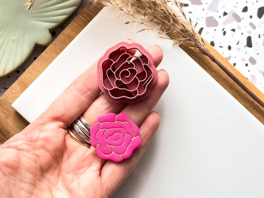 Open Rose Clay Cutter-Floral Clay Cutters