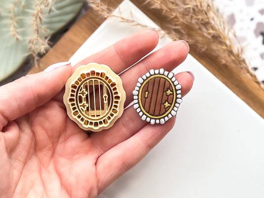 Oval Fairy Door Clay Cutter, Cottagecore cutter for use with polymer clay and silver clay, 5 sizes available, UK made-Cottagecore Cutters