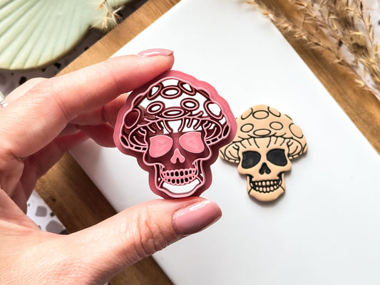 Mushroom Skull Clay Cutter-Halloween / Goth Cutters