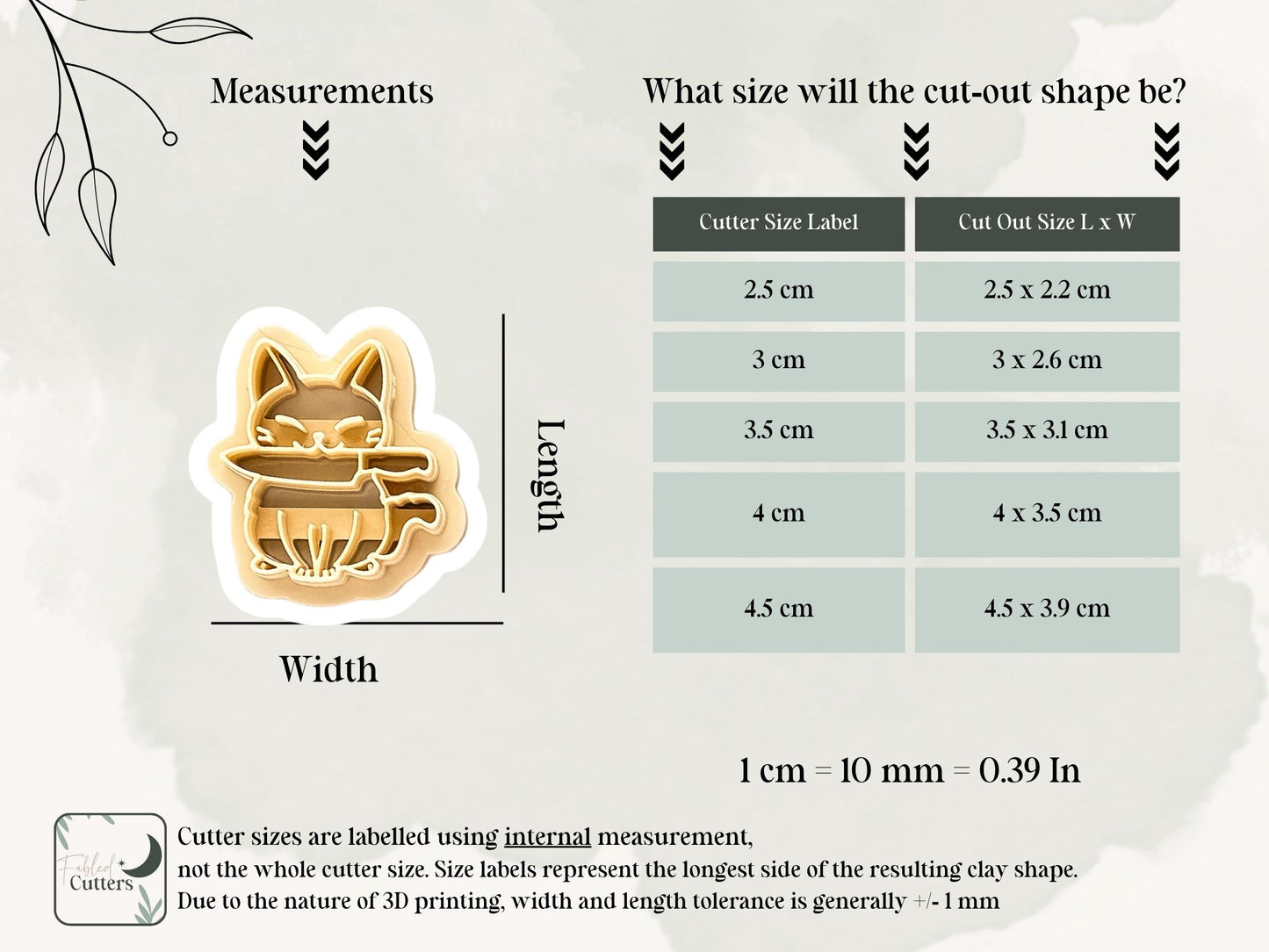 Bad Cat Clay Cutter, available in 2.5 - 4.5 cm sizes, made in the UK-Animal & Nature Cutters