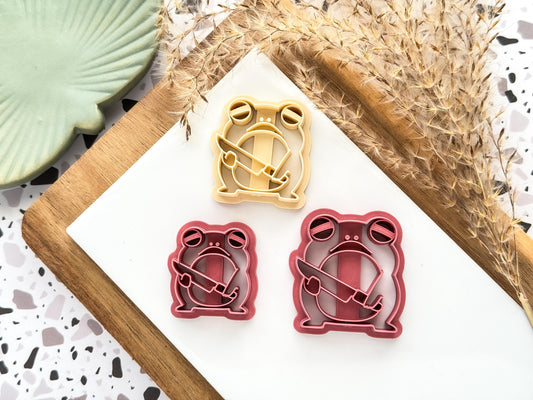 Evil Frog Clay Cutter, available in 2.5 - 4.5 cm sizes, made in the UK-Animal & Nature Cutters