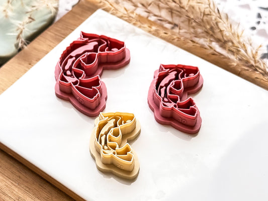 Koi Fish Clay Cutter, embossing cutter for polymer clay and silver clay, 5 sizes 2.5 - 4.5 cm, UK made-Animal & Nature Cutters