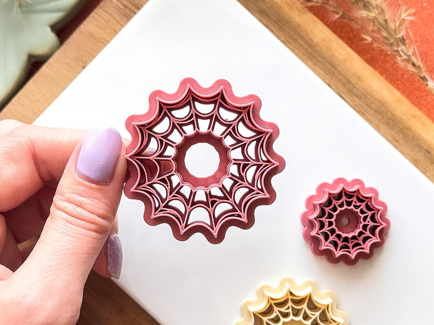 Web Polymer Clay Cutter, Halloween Hoop Shaped Clay Cutter, 5 sizes available, UK Made-Halloween / Goth Cutters