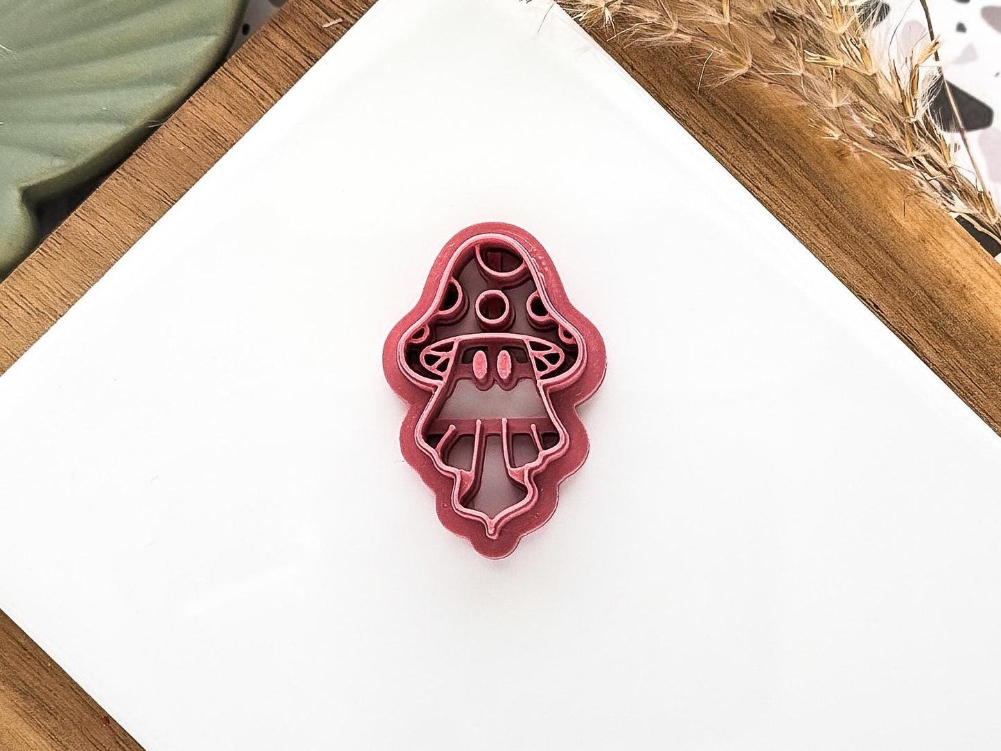 Mushroom Ghost Clay Cutter: Autumn Fall Themed Gothic Polymer Clay Earring Tool, UK Made-Halloween / Goth Cutters