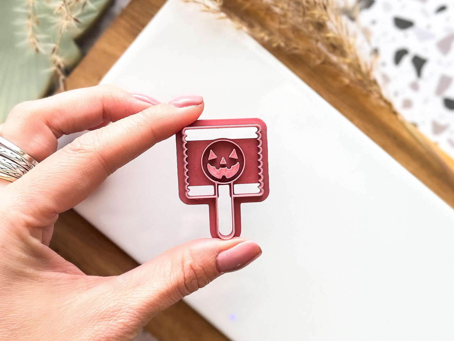 Halloween Polymer Clay Cutter: Pumpkin Lollipop Embossing Tool for Clay, 3 - 5 cm-Halloween / Goth Cutters