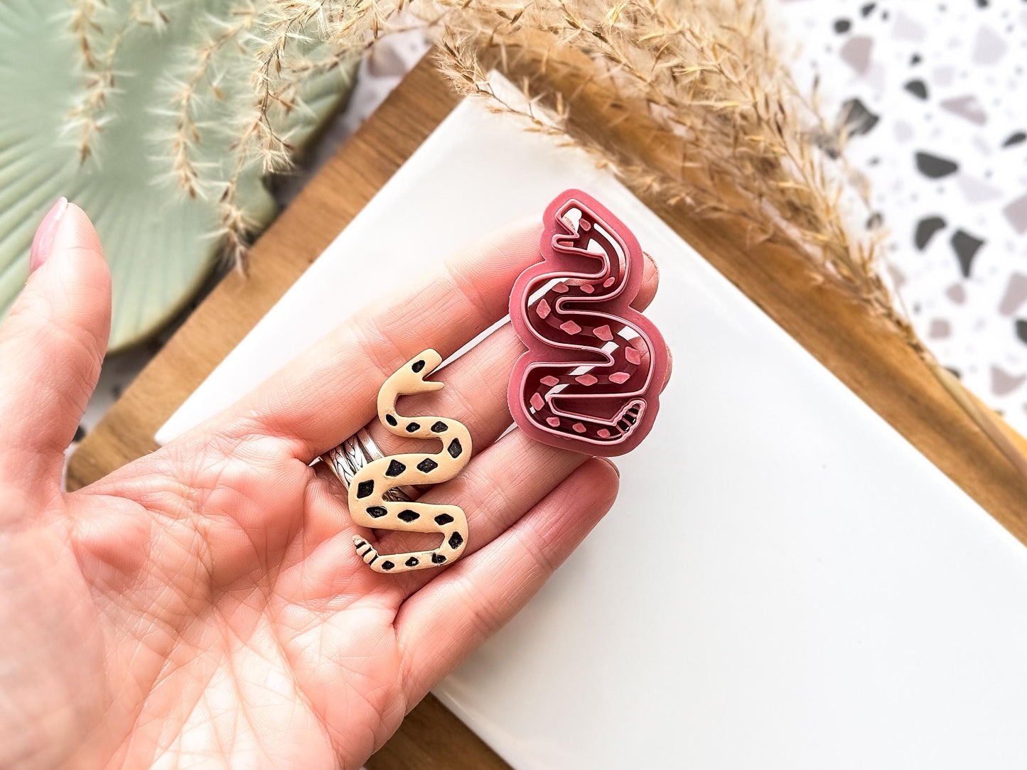 Diamond Snake Clay Cutter, Animal Polymer and Silver Clay Cutting Tool, 3 - 5 cm Sizes, UK Made-Halloween / Goth Cutters