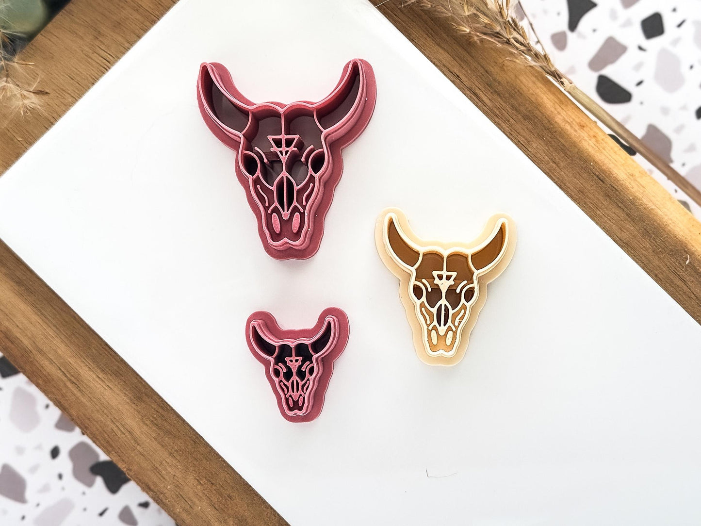 Animal Skull Clay Cutter: Witchy Symbol Detailed Cutter For Polymer and Silver Clay - UK Made-Halloween / Goth Cutters