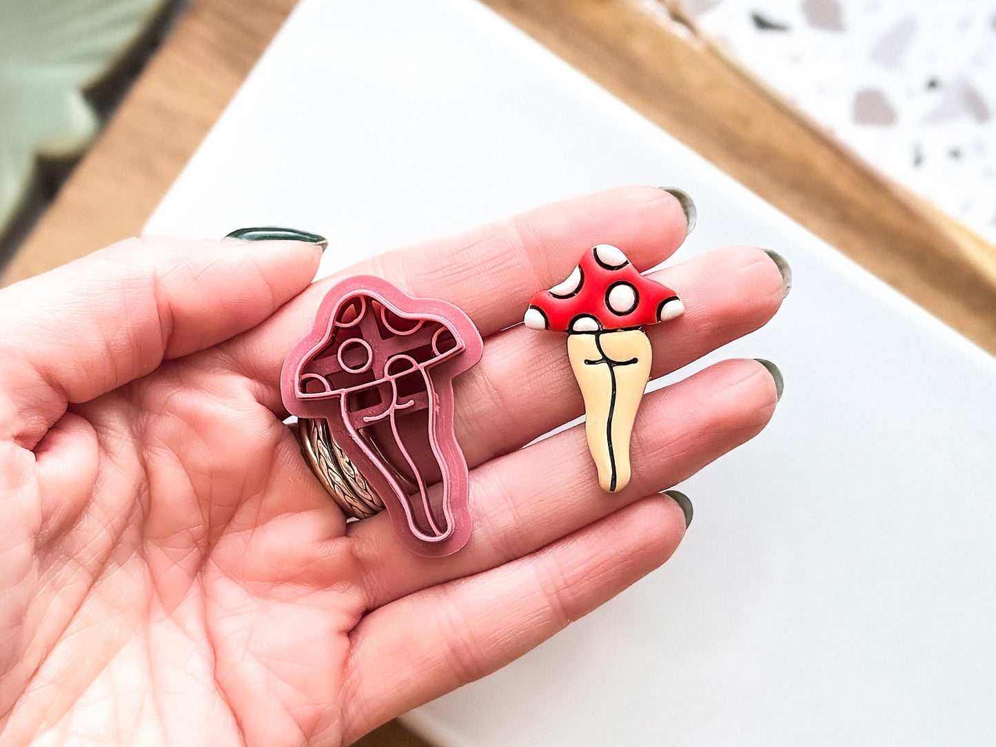 Cheeky Mushroom Cutter 1: Spotted Mushroom Lady Legs For Polymer Clay-Autumn Cutters