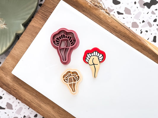 Cheeky Mushroom Cutter 2: Wavy Top Mushroom Lady Legs For Polymer Clay, 2.5 - 4.5 cm-Autumn Cutters