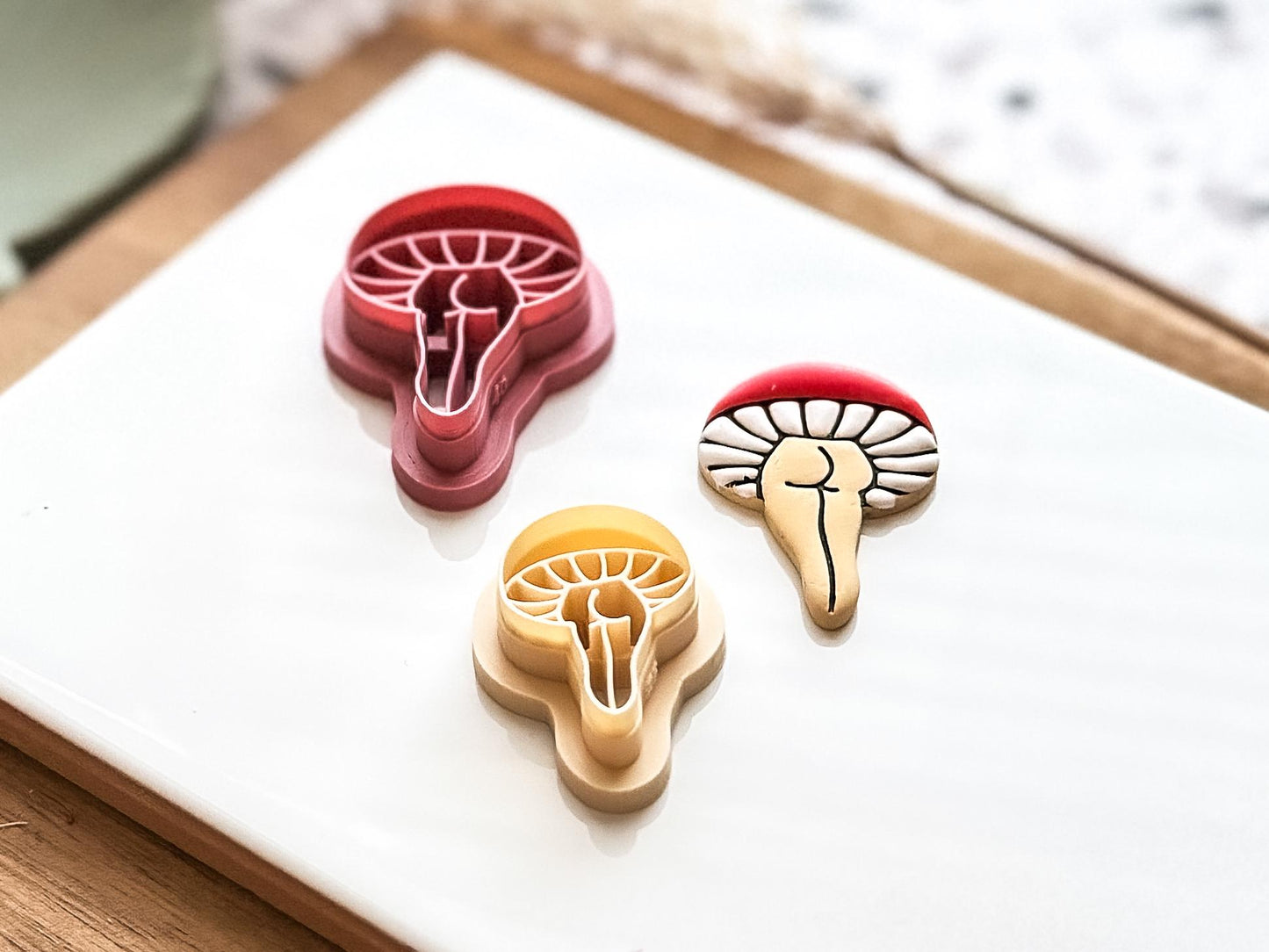 Cheeky Mushroom Cutter 3: Round Top Mushroom Lady Legs For Polymer Clay, 2.5 - 4.5 cm-Autumn Cutters